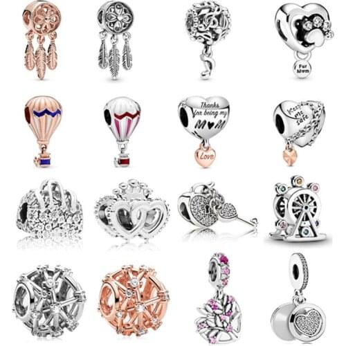 New fashion charm original life tree balloon Beaded pendant and Pandora lady bracelet jewelry accessories DIY