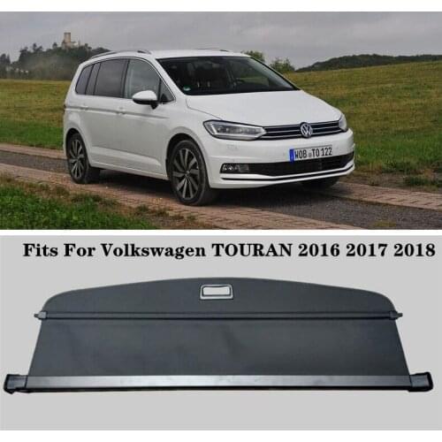 High Qualit Car Rear Trunk Cargo Cover Security Shield Screen shade Fits For Volkswagen TOURAN 2016 2017 2018(black, beige)
