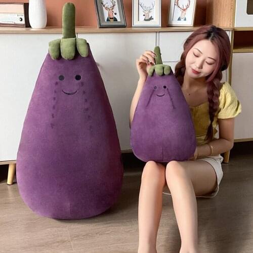 28/45/80CM Creative Mr. Eggplant With Expression Soft Stuffed Vegetables Dolld Sofa Bed Cushion Nice Gifts For Children