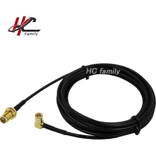 3m 118in right angle SMB Female jack Connector To SMA Jack Connector RG174 coax cable