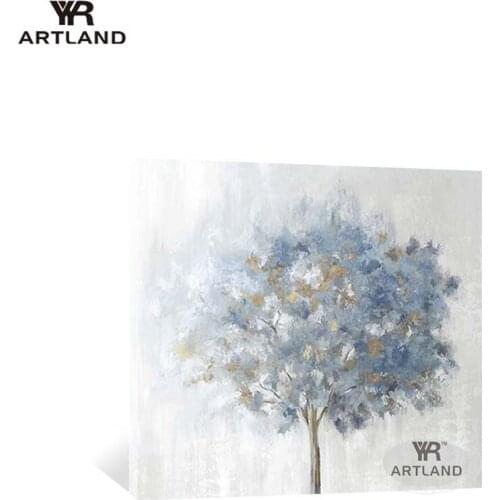 Christmas tree wall decorations money tree picture for home Hand drawn oil painting on canvas art image for living room bedroom