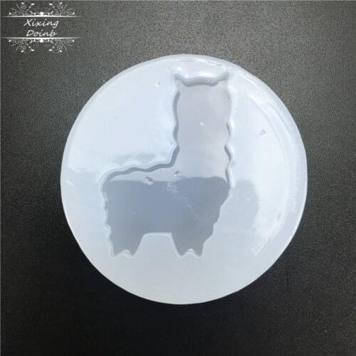 DIY Alpaca shape mobile phone case decoration tools jewelry resin mold cake silicone mold Necklace Pendant mold