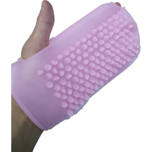 Silicone Skin Massage Shower Gloves Towel Massager For Bath Body Scrubber Brush Bathroom Tool Cleansing Stress Relax Health