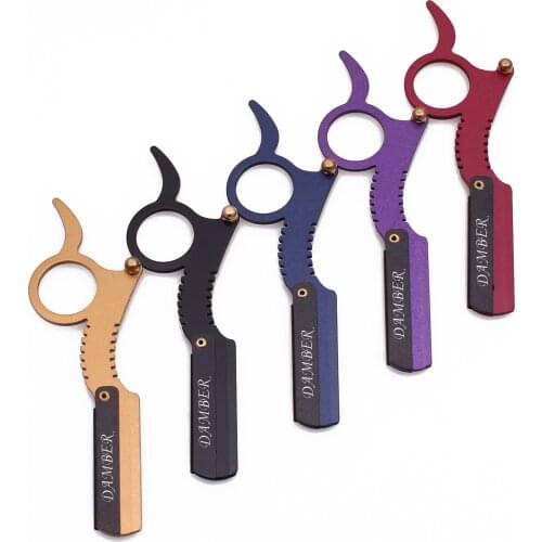 12.7cm 1Pcs Men Straight Barber Edge Steel Folding Shaving Knife Hair Removal Tools Shaving Razor With Blade Body Razors 6111