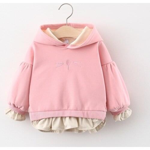 Girls' Hoodies Sweatshirts Kids Underwear 2021 Retro Plus Velvet Thicken Winter Autumn Jacket Cotton Outdoor Childrens Clothin
