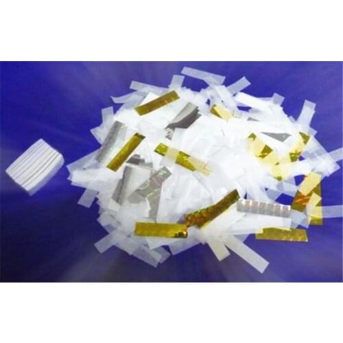 12pcs/Bag Ultra-Thin Strip Snow Storm Magic Tricks ( White With Metal Paper) Snow Paper Stage Magic Props Magician Accessories