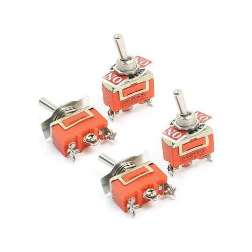 Spare Parts AC 250V 15A ON/OFF/ON 3 Positions 3 Pin Toggle Switch E-TEN1122 4pcs