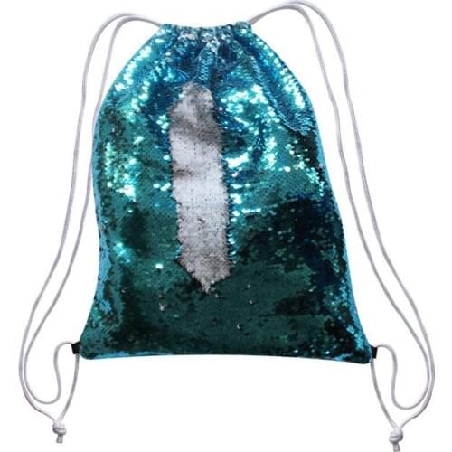 DHLFree 50pcs/lot Subliamtion blank backpack sequins Drawstring bag thermal transfer printing consumables 35cm*45CM