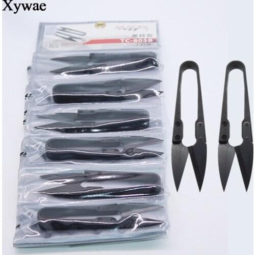 12Pcs/Lot Thread Scissors U Clipper Beading Yarn Scissors Cutter Threads Cross Stitch Needlework Sewing Embroidery Scissor Tools