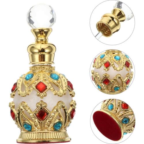 80ml Vintage Crystal Spray Perfume Bottle Empty Glass Long Bul Refillable Atomizer DIY Cosmetic Makeup Container Home Decoration