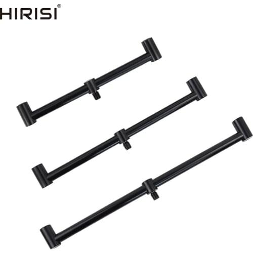 2pcs Hirisi Mini Short Black Buzz Bars 20cm 25cm 30cm Carp Coarse Fishing Equipment for 2 Rods Rod Holder
