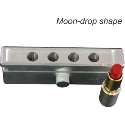 4 Cavities Aluminum Lipstick Filling Mold 12.1mm,4 Cavity Lip Stick Fill Mould 12.7mm,Aluminum Mould_Moondrop Shape