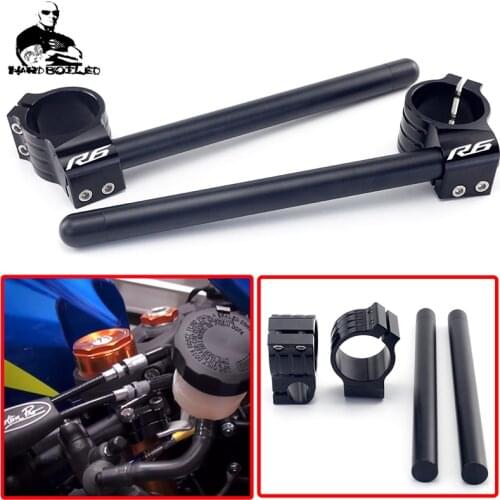 For YAMAHA YZFR6 YZFR6S YZF R6 R6S Motorcycle Accessorie 43MM/50mm Clip On Adjustable Handlebar Fork Clamp Handle Bar Cafe Racer