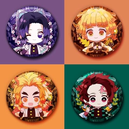 Anime Demon Slayer Kimetsu No Yaiba Kamado Tanjirou Cosplay Prop Pin Brooch Kamado Nezuko Badges Button Brooch Pins