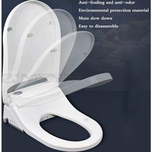 Auto Open Smart Toilet Seat intelligent Toilet Electric Bidet Cover Led Light Mute slow down Wc lid AC220V/50Hz U-Shape