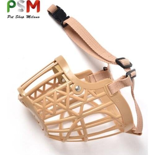 PSM Dog Muzzle 7 Sizes Plastic Strong 1PCS Basket Design Anti-biting Dog Mask for Dogs French Bulldog Beagle Dog Accessories