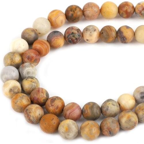 38-95pcs 4 6 8 10mm Natural Scrub Stone Beads For Jewelry Making Findings Necklace Bracelet Earrings Findings