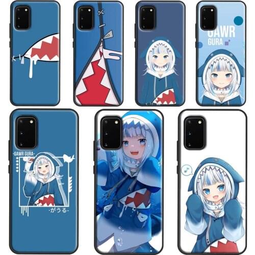 Gawr Gura Hololive Anime Phone Case For Samsung Galaxy S21 S20 Ultra S8 S9 S10 Plus Note 10 Note 20 9 S20 FE Cover