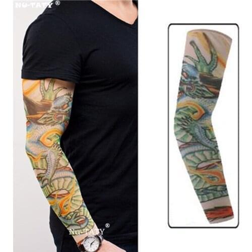 Nu-TATY Chinese dragon Man&woman style Tattoo Sleeve Stockings Body Art Leggings Cool Boys Girls Party Wearings