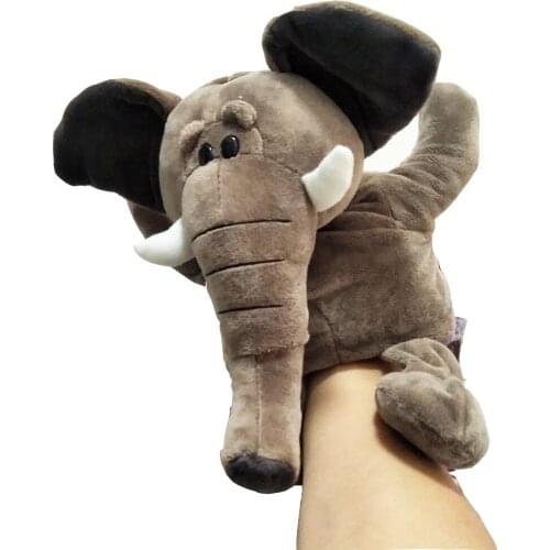 BOLAFYNIA Infant Children Hand Puppet Gray elephant kids baby plush Stuffed Toy Puppets toys Christmas birthday gift