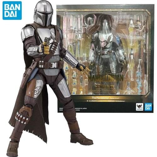 BANDAI Tamashii Nations Star Wars Mandalorian Besker Armor S.H.Figuarts Action Figure Collection Assemble Model Kids Toys Gift