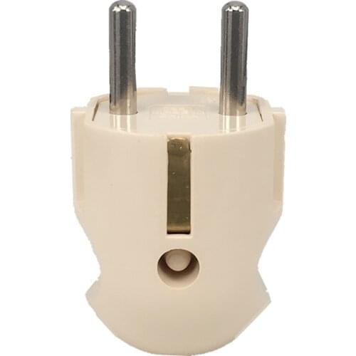 EU European 2 Pin AC Electrical Power Socket CE Rewireable Plug Male Outlets Adapter Extension Cord Connector 16A