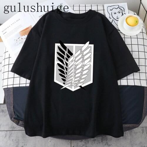 90s Japanese Anime Attack on Titan T Shirt Women Kawaii Summer Tops Manga Tees Unisex T-shirt Men Shingeki No Kyojin Tshirt