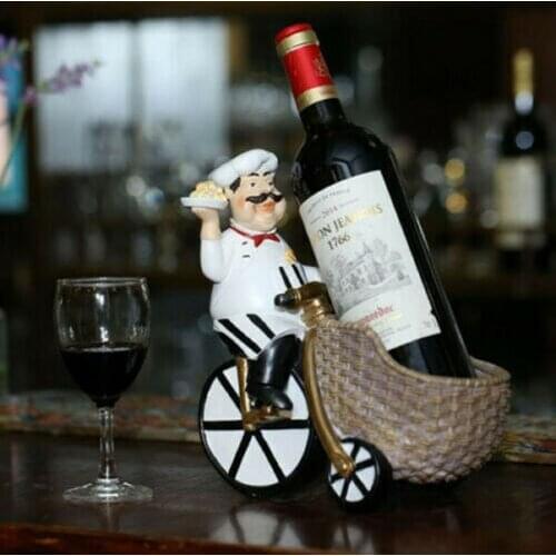 Creative Caton Wine Racks Decoration Bar Restaurant Bottle Holders Chef shape