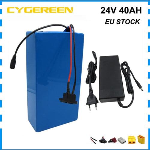 500W 1000W 24V Lithium battery pack 24V 30AH 40AH 50AH Electric Bike Bicycle Bateria with 5A charger BMS Free customs fee