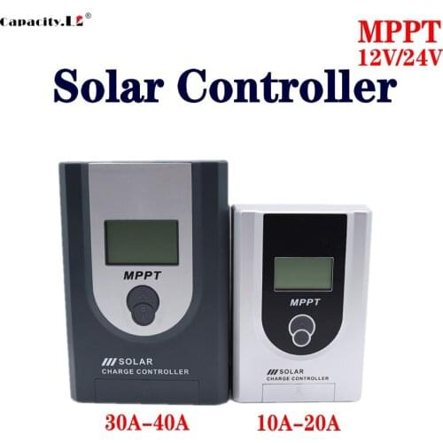 MPPT solar controller 12V /24V 10A 20A 30A 40A 50A 60A universal solar panel voltage stabilizer charger fully automatic PWM