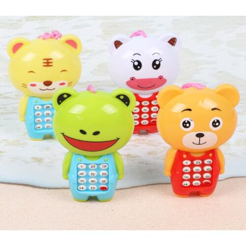 Cartoon Music Phone Baby Toys Educational Early Learning Toy Mobile Telephone Gift for Kids Children with LED Light
