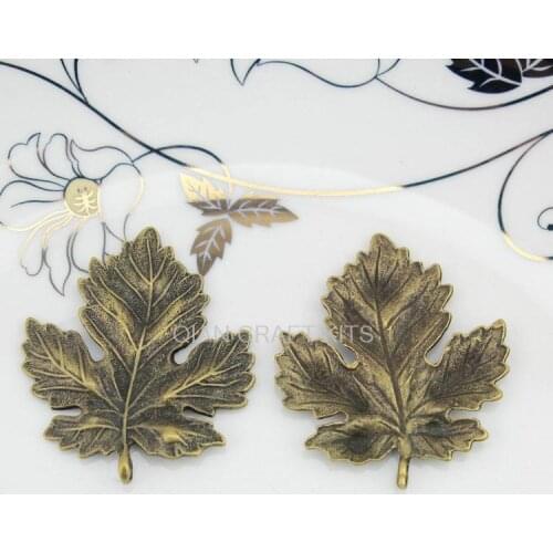 Set of 35pcs maple leaf 42*37mm antique bronze zinc alloy Charm DIY Supplies jewelry accessories handicraft AY0486