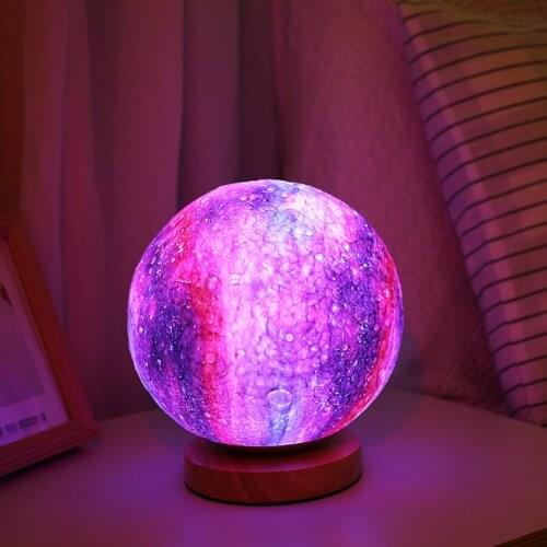Star table lamp Painted ball lamp Decorative bedroom bedside small night lights Creative birthday gift bedroom decor