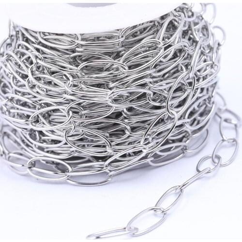 Onwear 2meter Stainless steel craft curb chains for necklace jewelry making diy accessories