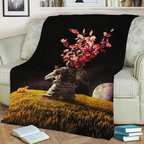 Autumn Sprout Flannel Throw Blanket 3D Printed Keep Warm Sofa Child Blanket Home Decor Textiles Dream Family Gift