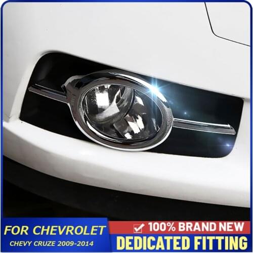 Fit For Chevrolet Chevy Cruze 2009 to 2014 ABS Chrome Head Foglight Frame Car Front Fog Lamp Cover Protector