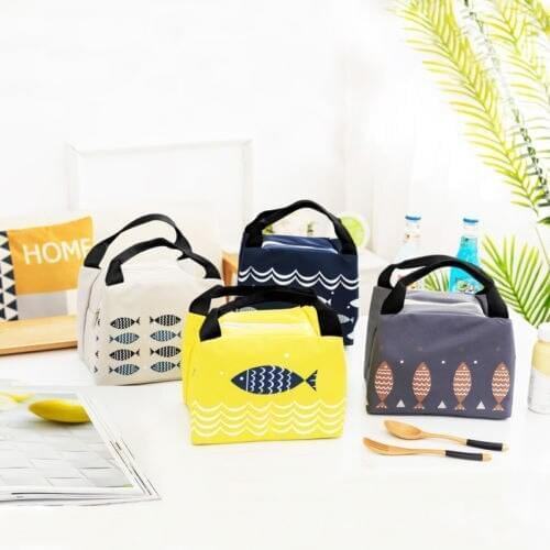 Portable Fish Thermal Insulated Lunch Tote Bag Picnic Food Storage Case Box Pouch Cooler bolsa termica para comida