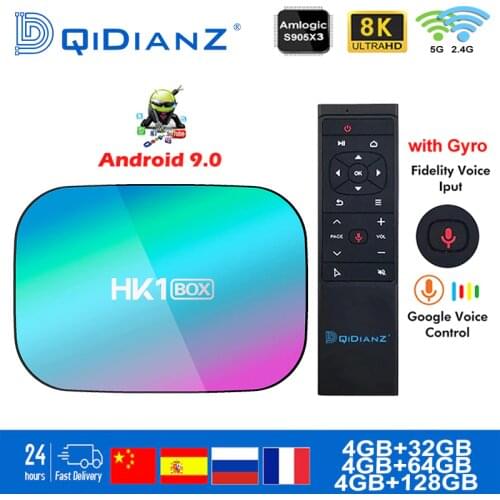 Smart TV BOX hk1box Android 9.0 1000M Amlogic S905X3 8K Dual Wifi BT Fast Set top BOX hk1 x3 PK HK1MAX H96 a95x
