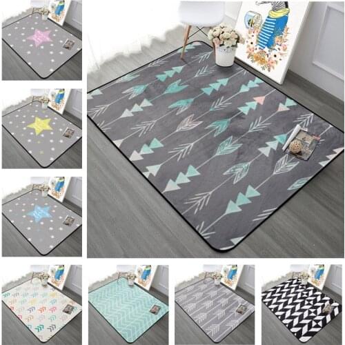 Nordic Geometric Arrow Living Room Carpet Kids Room Antiskid Rug Rectangle Stars Bedroom Sofa Mats Coffee Desk Carpets