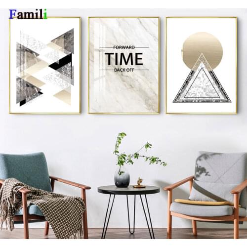 Nordic Marble Canvas Painting Wall Art Posters and Prints Classic Geometric Wall Picture for Living Room Home Decor Artwork