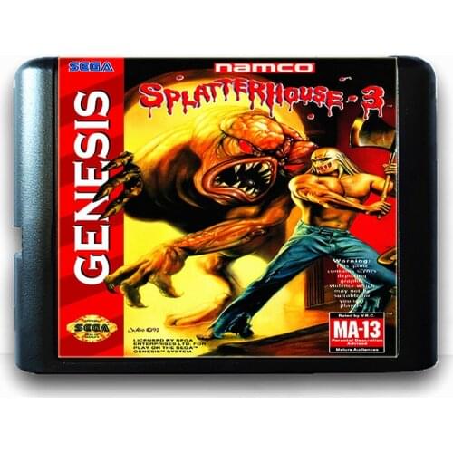 Splatterhouse 3 for 16 bit Sega MD Game Card for Mega Drive for Genesis Video Game Console PAL USA JAP