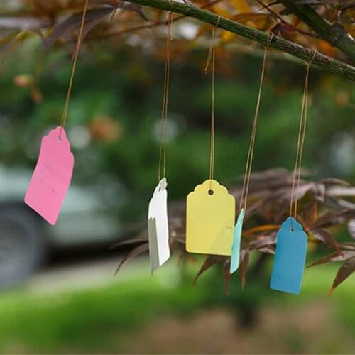 SUEF 50pcs PVC waterproof hanging label, gardening label, flower label, plastic label tags hanging tag @3