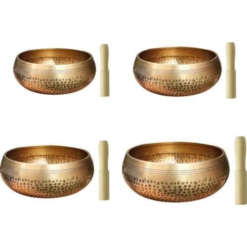 Nepal Handmade Tibet Buddha Sound Bowl Nepal Tibet Chant Yoga Meditation Chanting Bowl Brass Chime Music Therapy Tibetan Singing