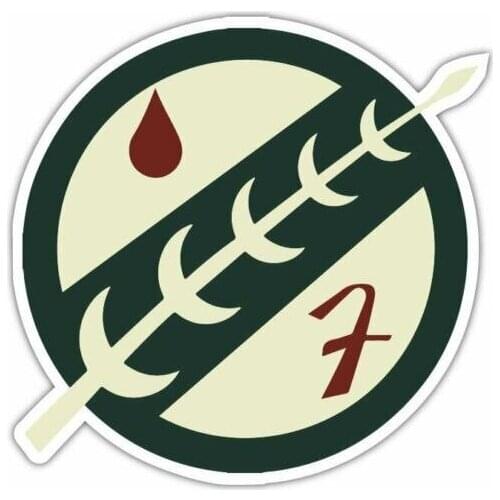 Dawasaru for Star War Mandorian Logo Boba Fett Vinyl Sticker Decal Car Laptop Window Wall,14cm