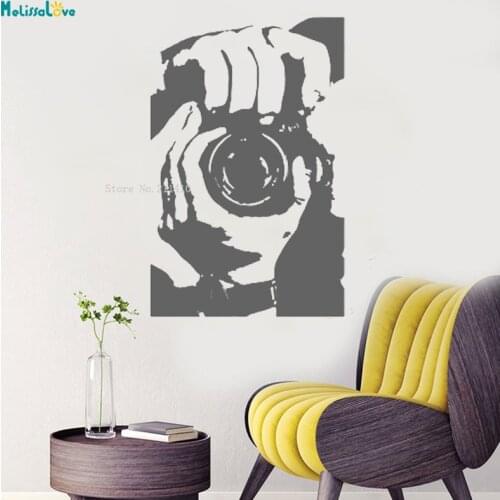 Photographer Vinyl Wall Decal Photo Salon Camera Living Room Home Decor Interior Stickers Vinyl Mural Removable YT1385