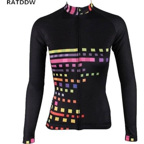 Womens Winter Thermal Fleece Bicycle Cycling Jersey Long Sleeve Shirts Top MTB Cycle Jersey Ropa Ciclismo For Women