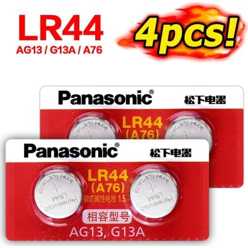 120mAh AG13 Battery G13A 357 LR44 Coin Button Cell Battery 1.5V Alkaline Batteries For Toy Watch Durable Cost-saving 4Pcs