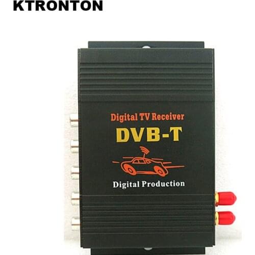 140-190km/h Car Digital TV Box DVB-T Dual Tuner MPEG2 and MPEG4 AVC/H.264 with English Russian French German Italian Spanish OSD