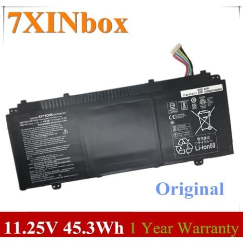 7XINbox 11.25V 45.3WH Original AP15O3K Laptop Battery For Acer Aspirse S S5-371T-76TY Tablet