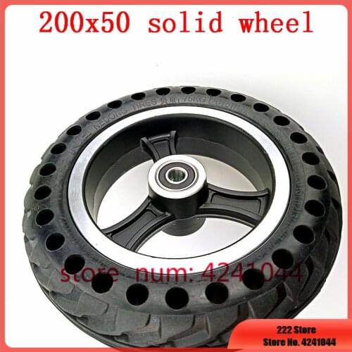 8 inch Bee Hive Holes Solid Tire 200x50 8x2" solid Tire with alloy wheel hub For Electic Scooter Motorcycle ATV Moped Parts